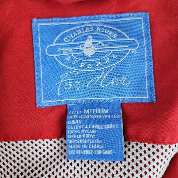 💜PartyLite Red Lightweight Belted Trench Jacket Medium - Picture 9 of 13